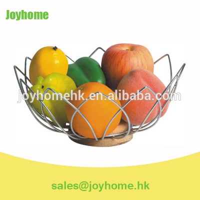 flower shape wire mesh stainless steel apple fruit holder